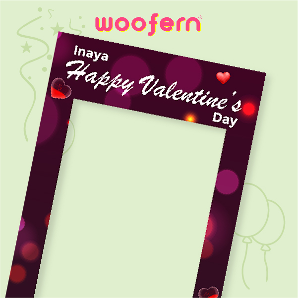 Romantic Valentine’s Photo Booth Frame – Customizable-2