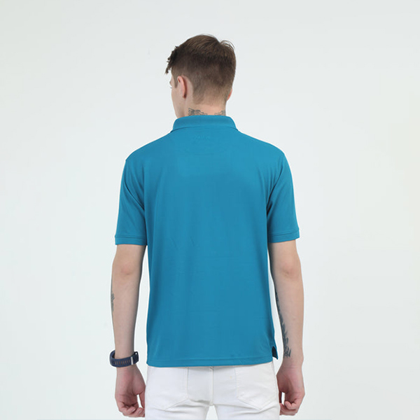 Caslay Quick Dry Polo T-Shirt (Azure Blue)-4