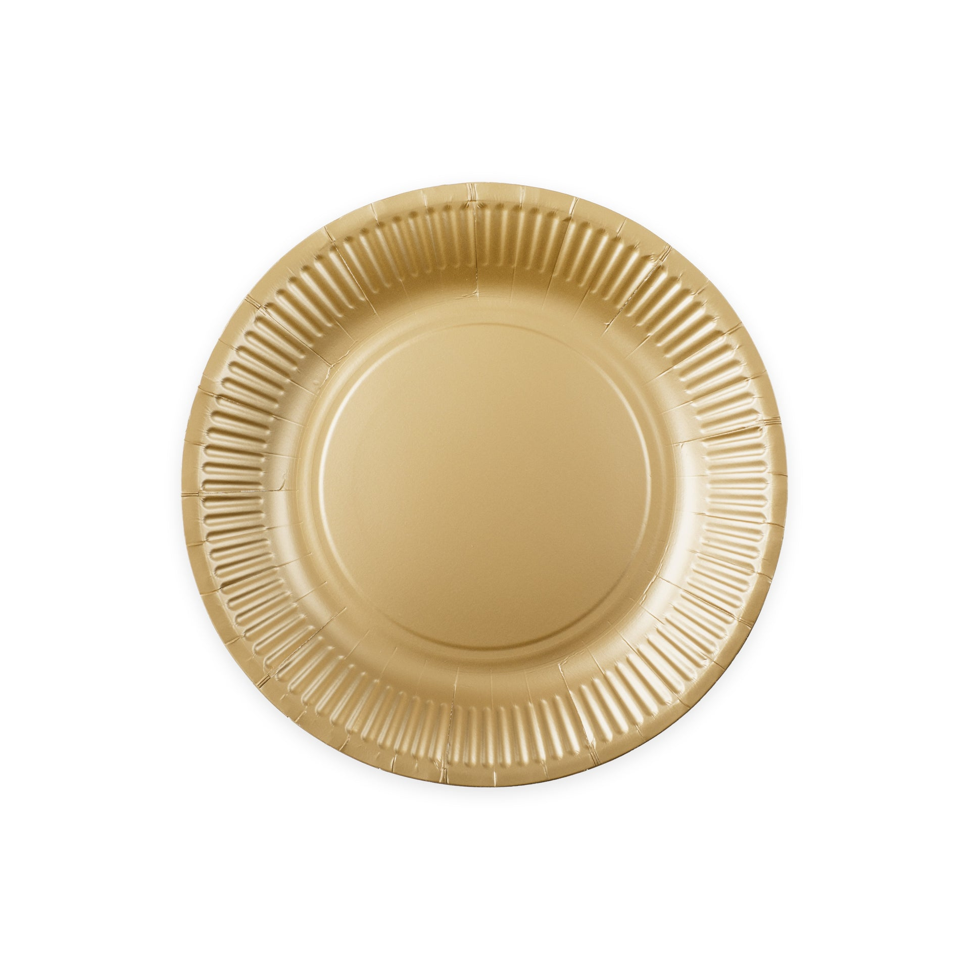 Premium Champagne Gold Paper Plates 9 Inches - 8 Pc