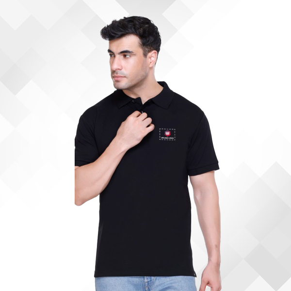 Winbarg Cotton Poly Stretch Polo - Black T-Shirt