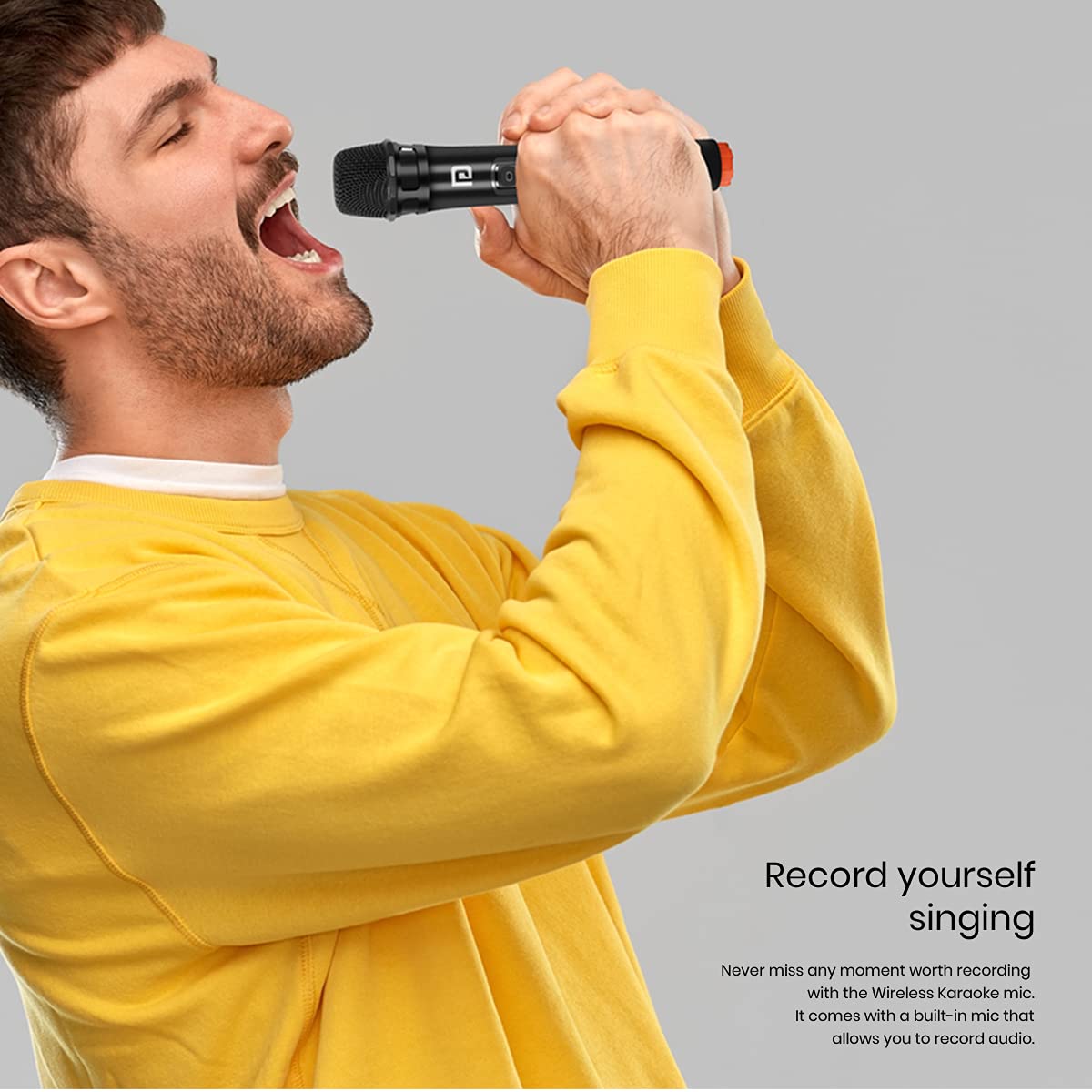 Portronics Dash 40W Portable Speaker with Karaoke Mic (grey)-4