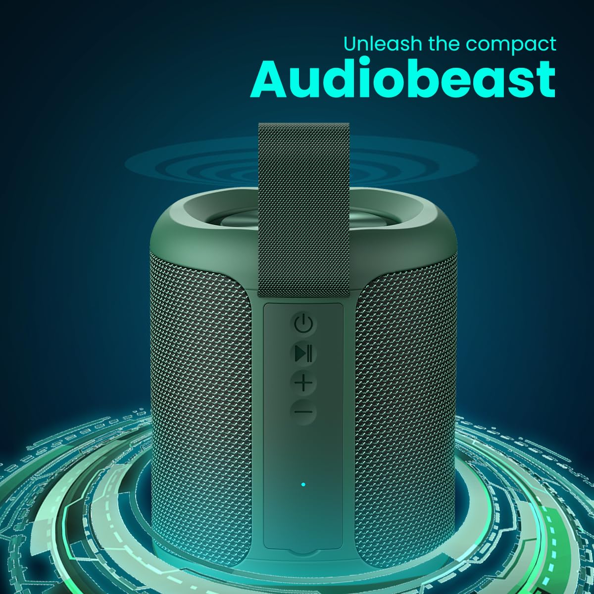 Portronics SoundDrum P 20W Portable Bluetooth Speaker (Green)-1