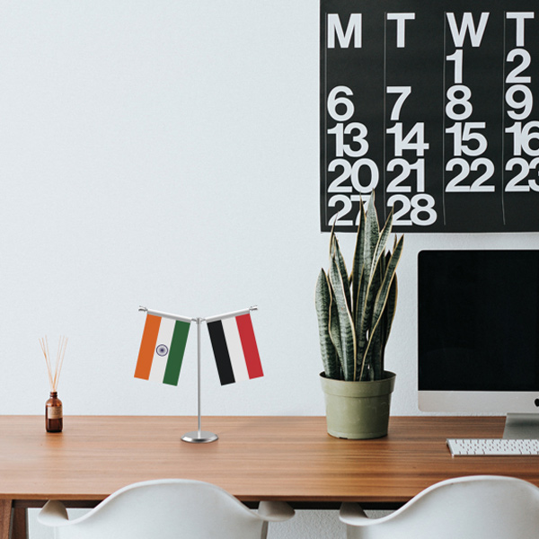 Custom Y Shape Table Flag with Stand-3