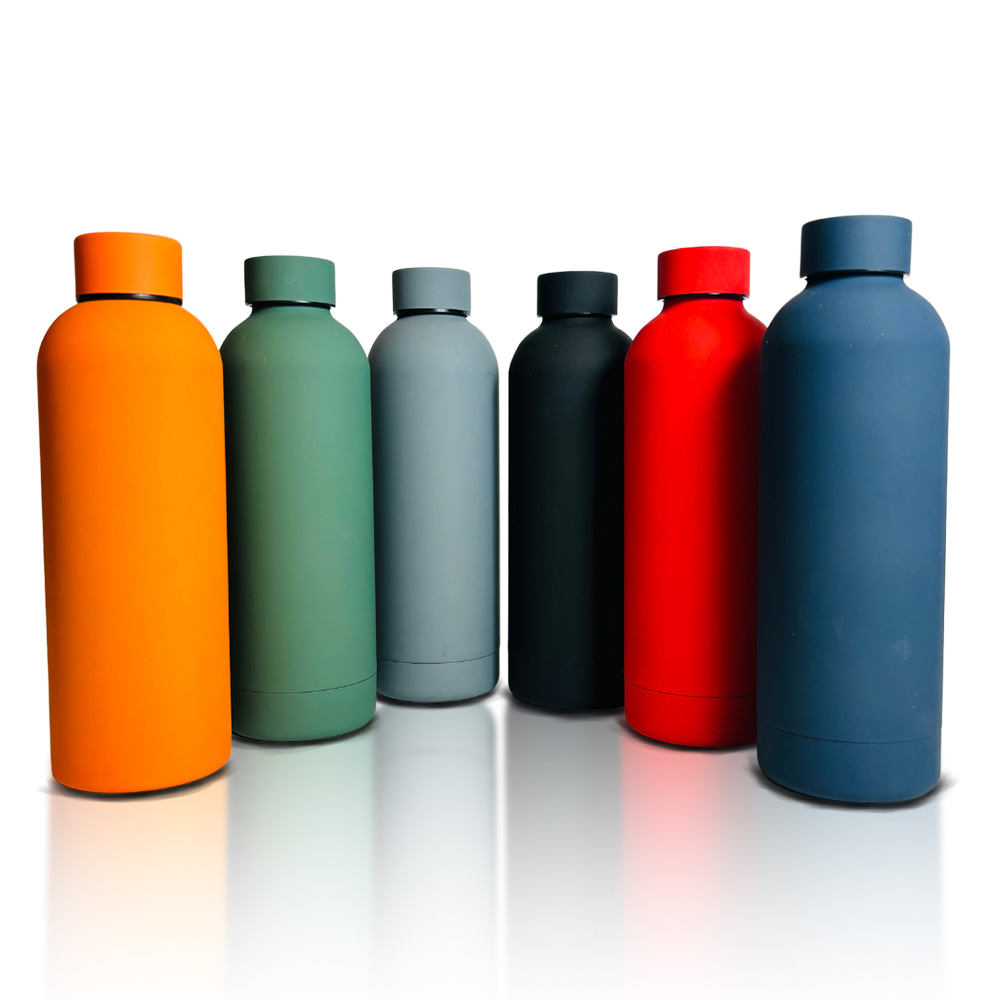 Stainless Steel Rubber Coated Bottle 750ml Hot & Cold with Custom Logo Branding-0