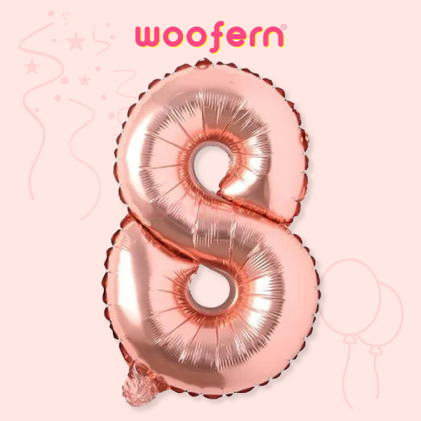 Rose Gold Foil Balloon  Number 8 - 16 inch