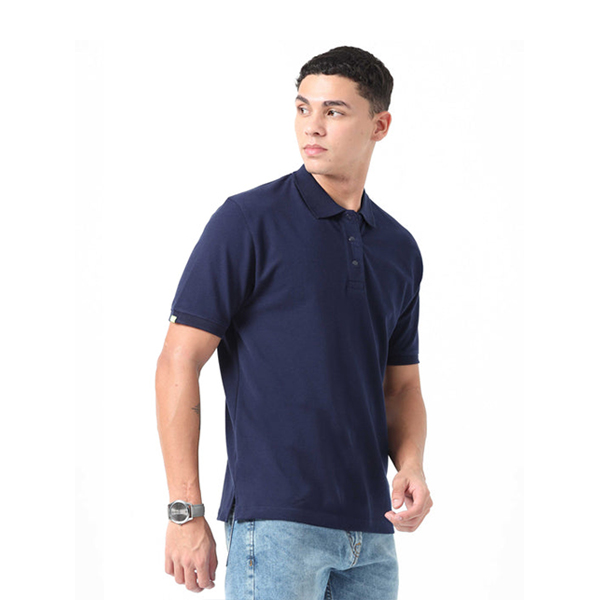 Caslay Organic Polo T-Shirt (Navy Blue)-2