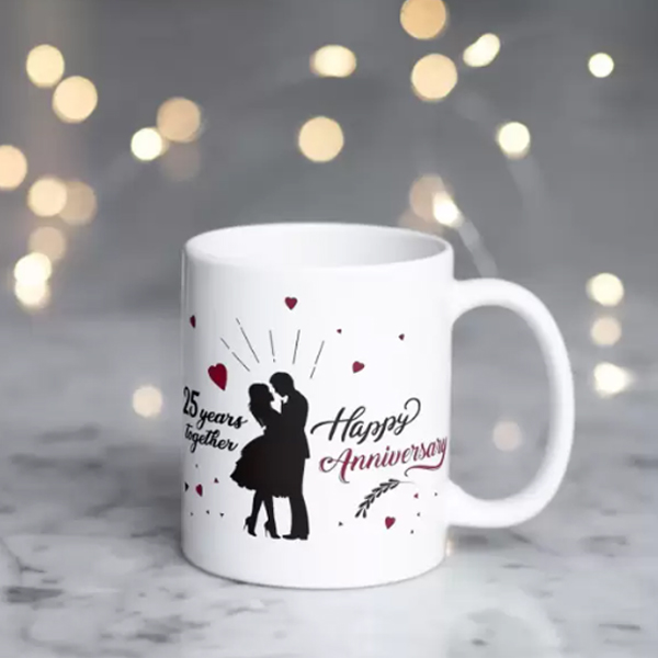 25th Happy Anniversary Mug-1