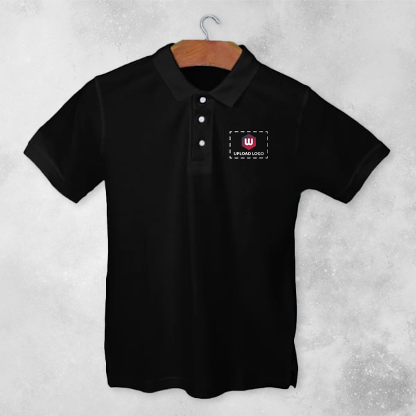 Titlis Polycotton Polo T-shirt for Men (Black) - Custom Logo Left Chest-3