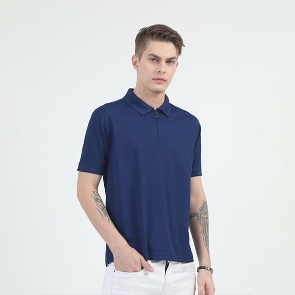 Caslay Quick Dry Polo T-Shirt (Navy Blue)-2