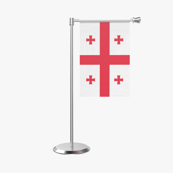 Custom L-Shape Table Flag with Stand-3