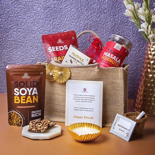 Nourish & Nibble Diwali Jute Bag-1