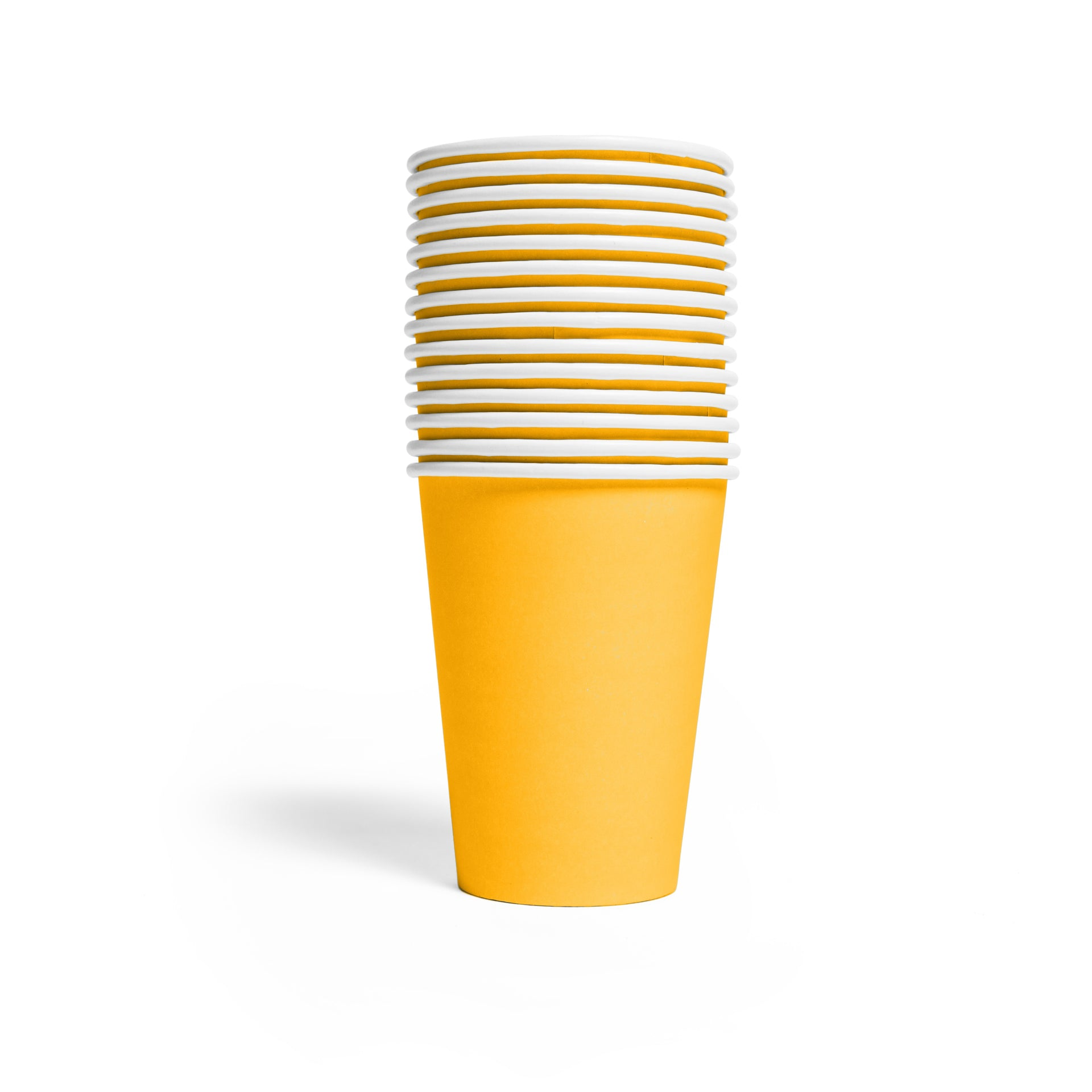 Premium Yellow  Paper Cups  250ml- 14 Pc