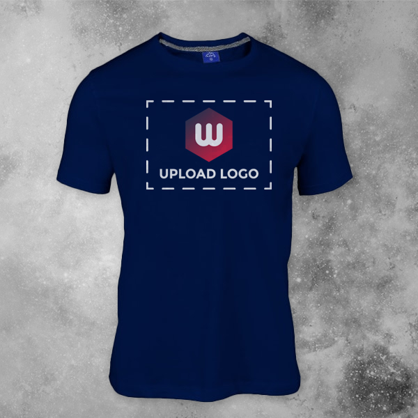 Ruffty Crew Neck Cotton T-shirt for Men True Navy - Custom Logo