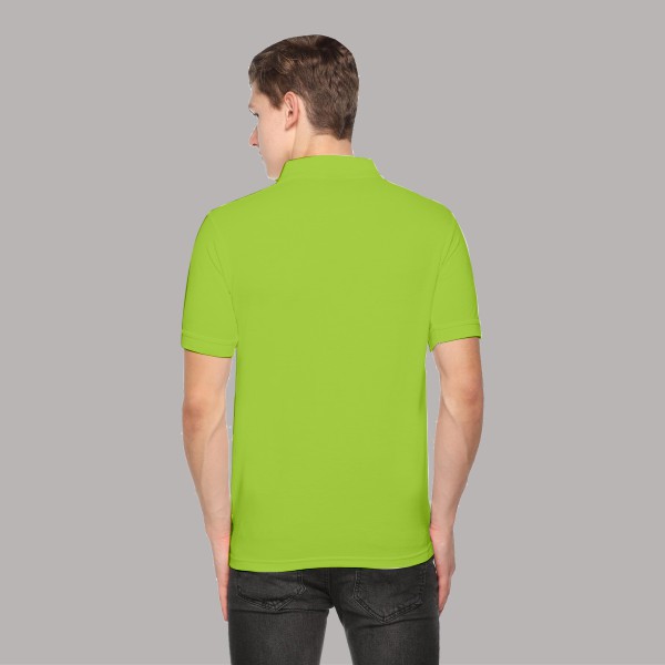Embroidered FasTees Polo T-shirt for Men (Parrot Green)-4