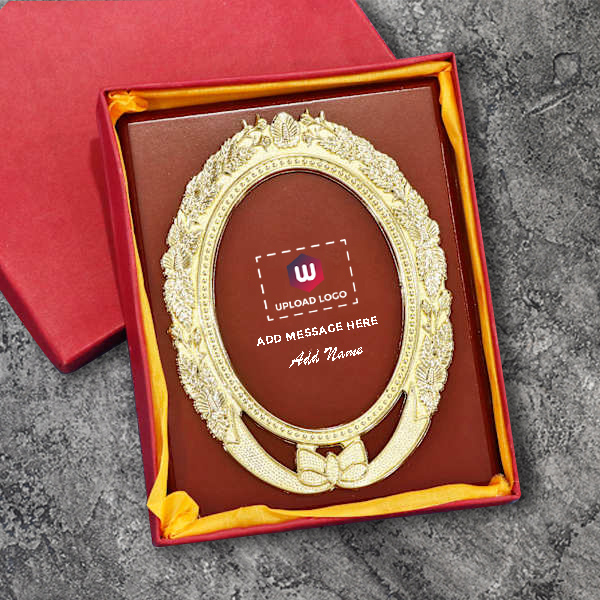 Custom Metal Framed Wooden Certificate Plaque with Logo, Message & Employee Name-2