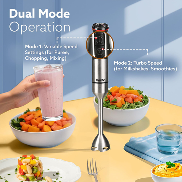 AGARO Grand 1000 Watts Hand Blender With Chopper-3