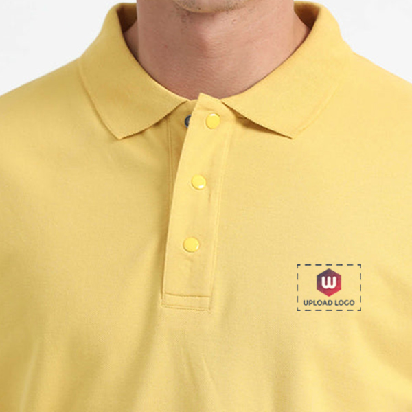 Caslay Organic Polo T-Shirt (Mustard)-3