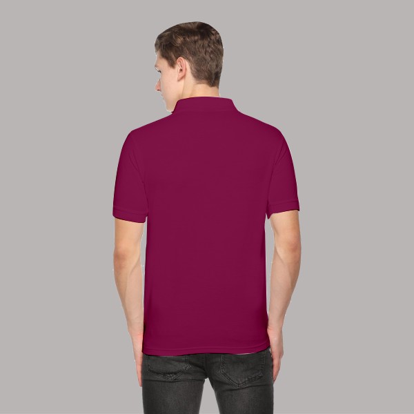 Embroidered FasTees Polo T-shirt for Men (Majenta)-4