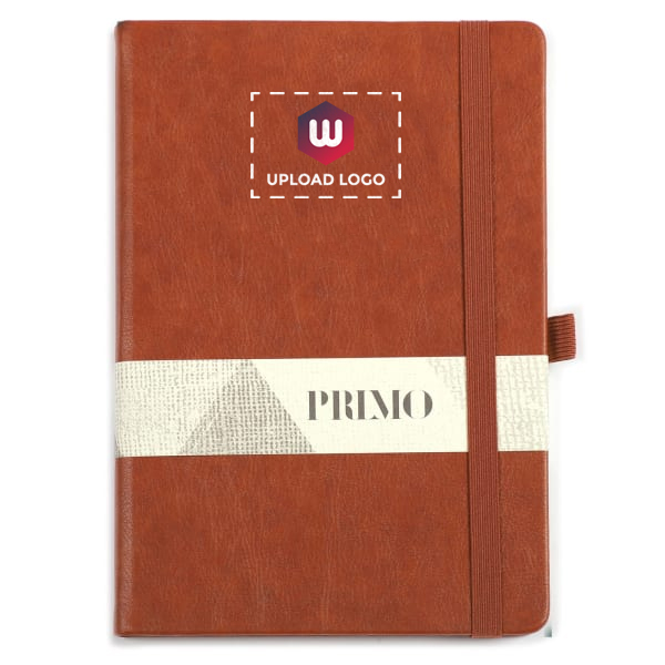 Primo A5 Tan Premium Diary – Personalized with Logo