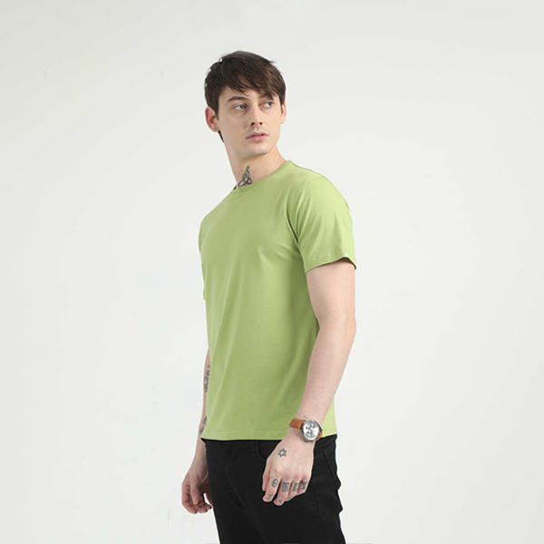 Caslay Organic Crew Neck T-Shirt (Olive Green)-1