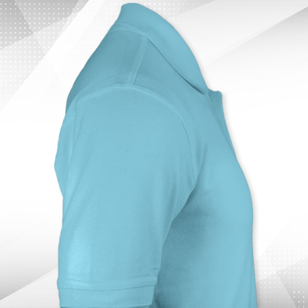 Titlis Polycotton Polo T-shirt for Men (Sky Blue)- Custom Logo Left Chest-2