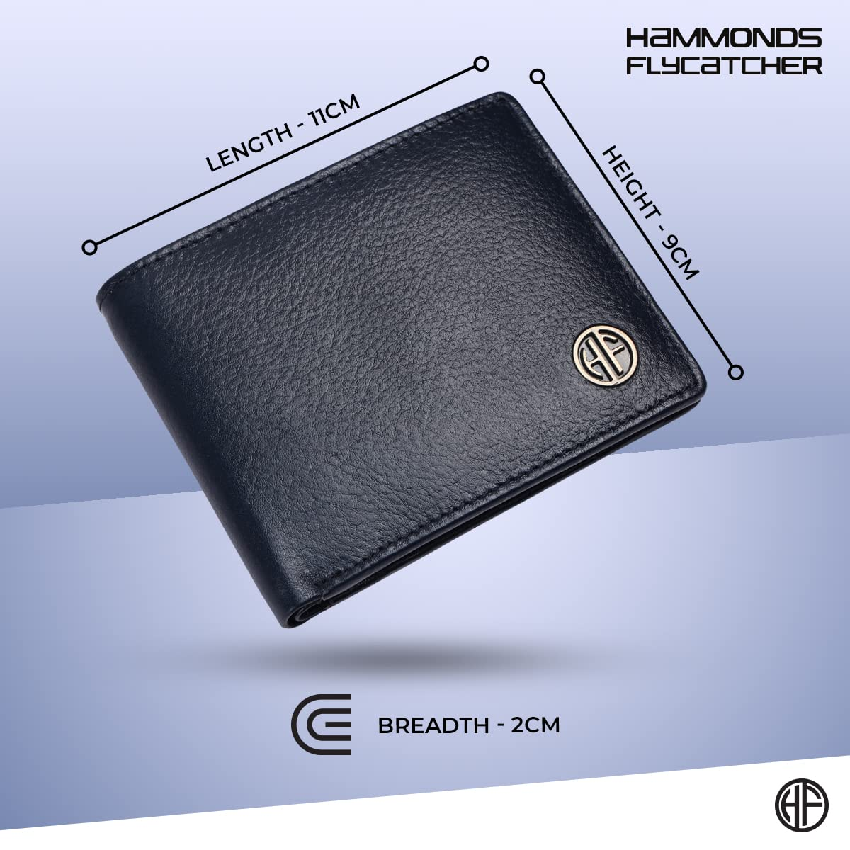 HF Men's Executive Leather Gift Set – Wallet, Keychain & Pen | Premium Corporate Gift (Deep Blue)-4