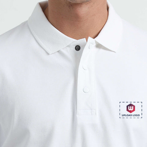 Caslay Organic Polo T-Shirt (White)-3