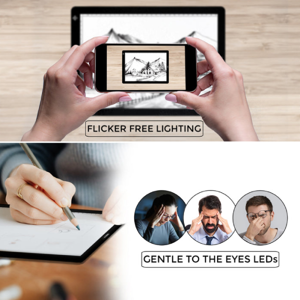 XECH  X-Board Magnetic - LED Drawing Pad A4 Size with Adjustable Brightness & in-Built Scale Drawing Pad-2