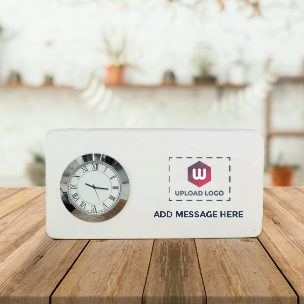 Elegant Table Clock – Personalized with Logo & Message