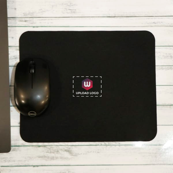 Customizable Black Mouse Pad with Logo-2