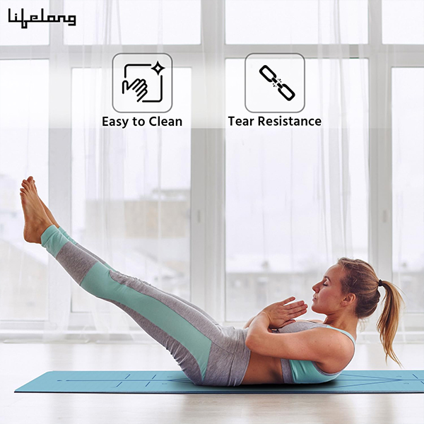 Lifelong Yoga mat for Women & Men TPE Material 6mm Anti-Slip Yoga Mat with Bag-2