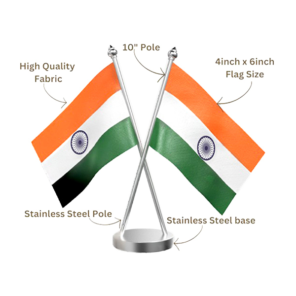 Custom Table Top Cross Flag with Stand-4