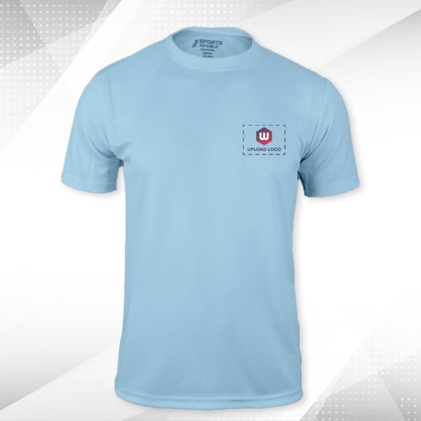 ACTI-RUNN Premium Men's Polyester T-Shirt (Sky Blue)– Custom Logo
