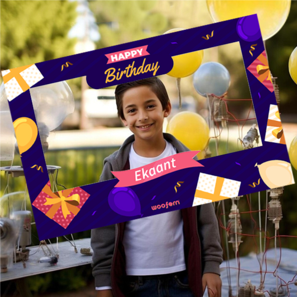 Selfie Booth for Birthday with Custom Name - Size-3*2 ft-1