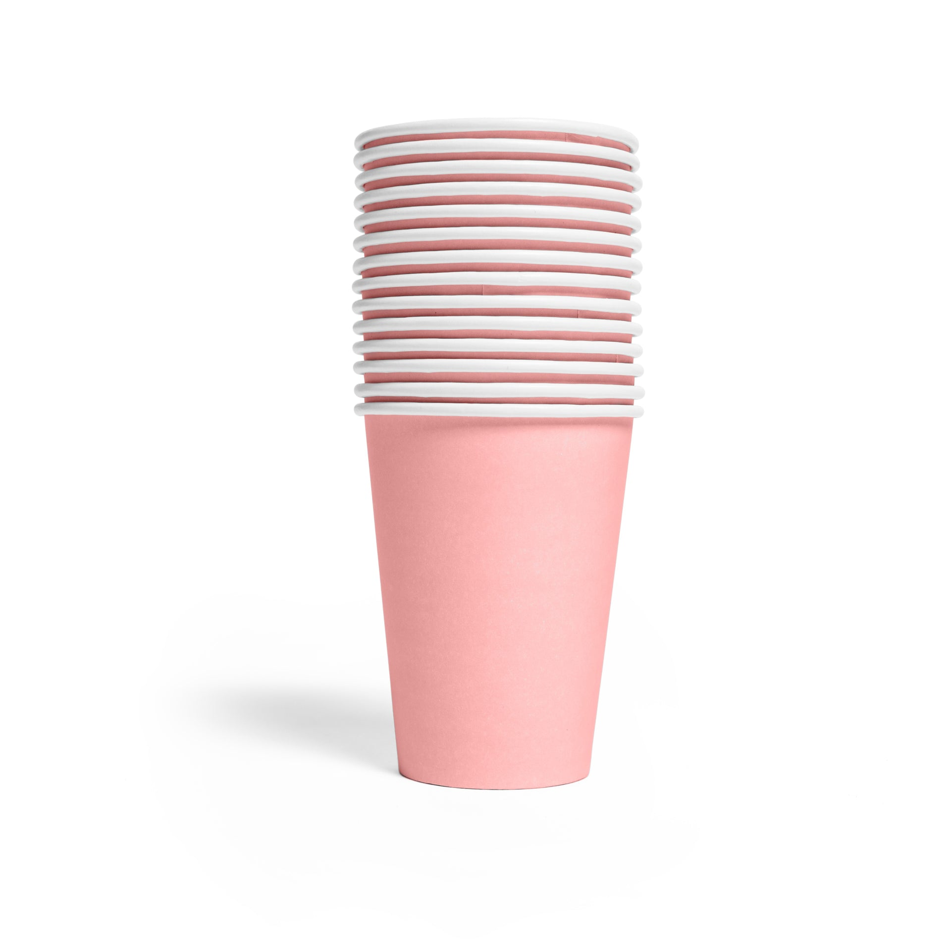 Premium Light Pink Paper Cups  250ml- 14 Pc