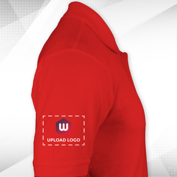 Embroidered Classic Polo T-shirt for Men Red – Custom Logo Left Chest & Right Arm-1