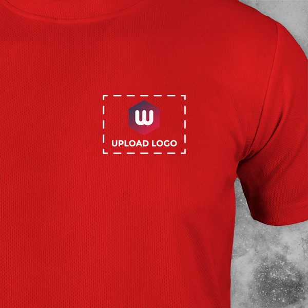 ACTI-RUNN Premium Men's Polyester T-Shirt (Red)– Custom Logo-1