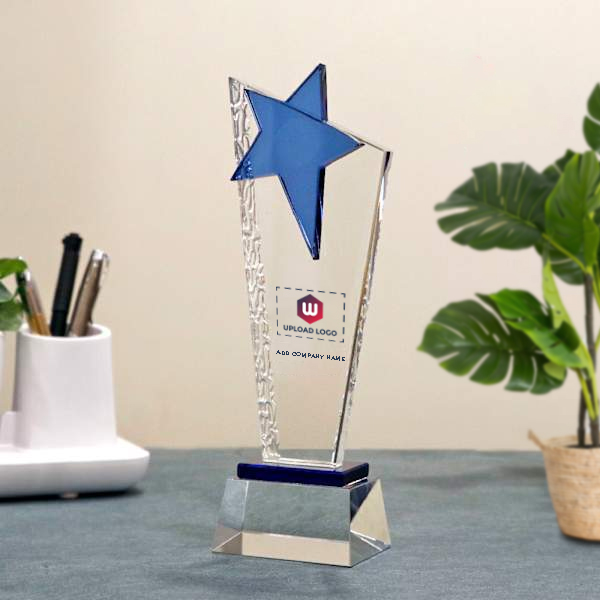 Star Award Trophy - Custom with Logo & Company Name-2