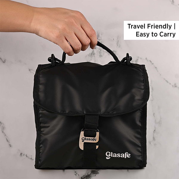 Glasafe Carry 'N' Go Office Combo with Lunch bag Set of 3 (Tiffin: 320mlx1 + 520mlx1) - Soothing Slate-0