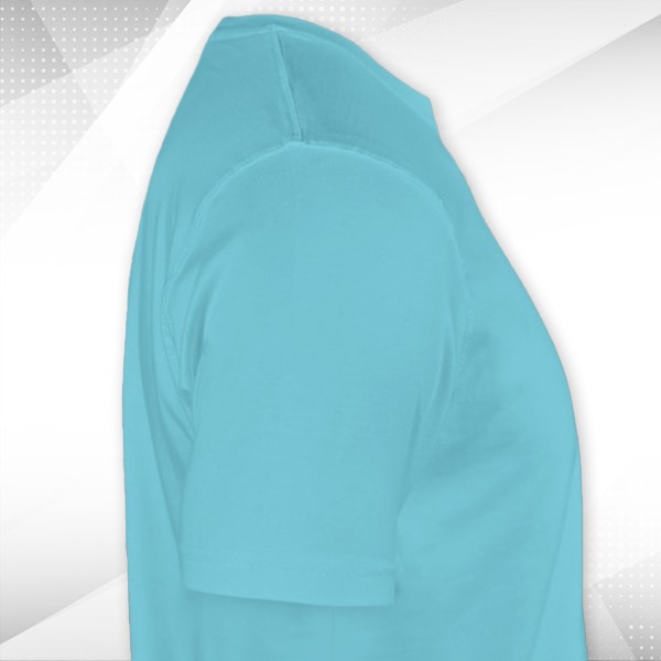 Ruffty Crew Neck Cotton T-shirt for Men Aqua Blue - Custom Logo-1