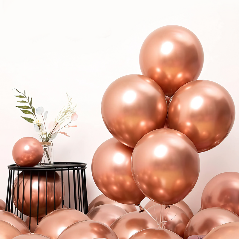 Rose Gold Chrome Balloon for Party Decoration - ( Pack of 30 pc)