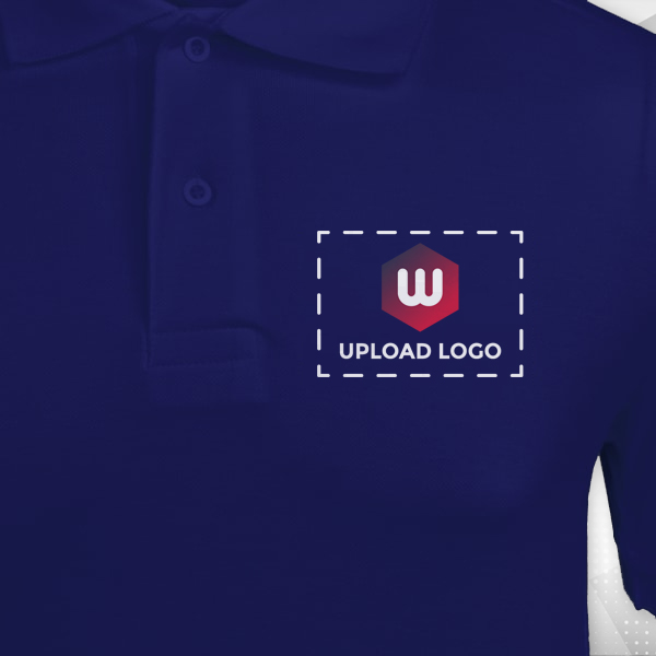 Six Degrees Cotton Polo T-shirt for Men (Navy Blue) - Custom Logo Left Chest & Right Arm-2