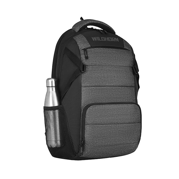 WILDHORN Premium Laptop Backpack ( Brushed Grey & Black)-3