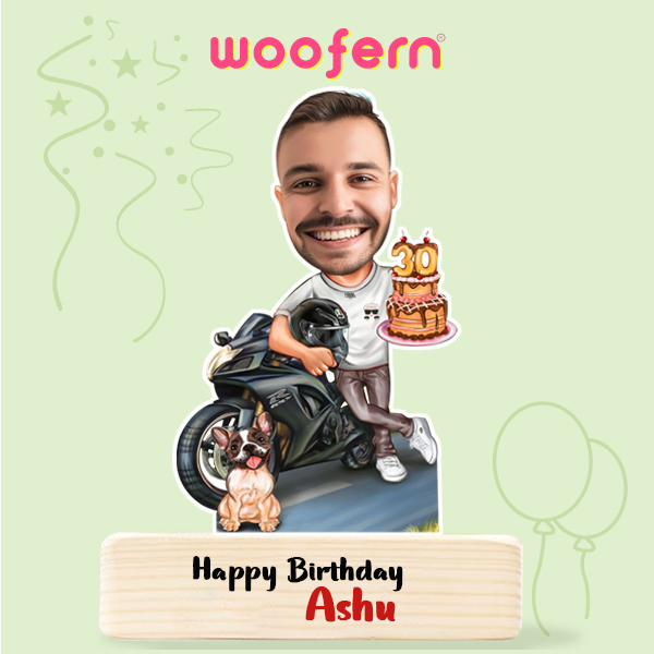 Caricature Birthday Gift for Bikers