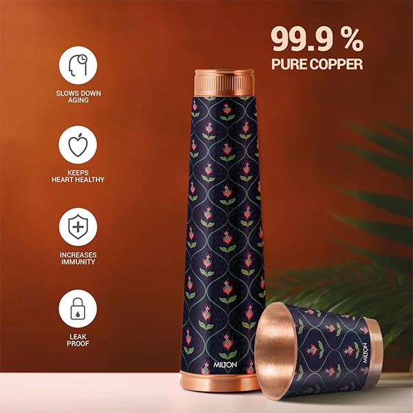 MILTON Copper Eterna Diwali Gift Set - Blue-5