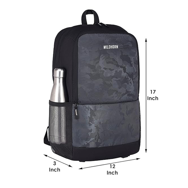 WILDHORN Bahrain Laptop Backpack (Grey & Black )-5