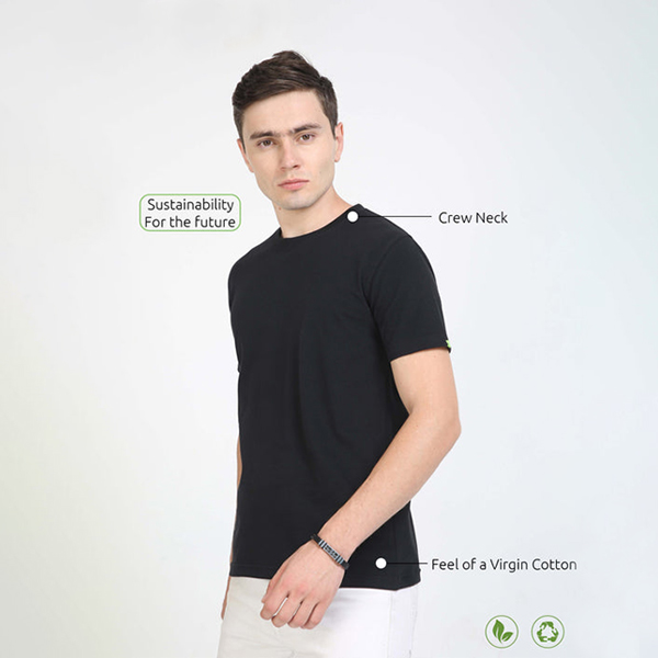 Caslay Crew Neck T-Shirt (Black)-1