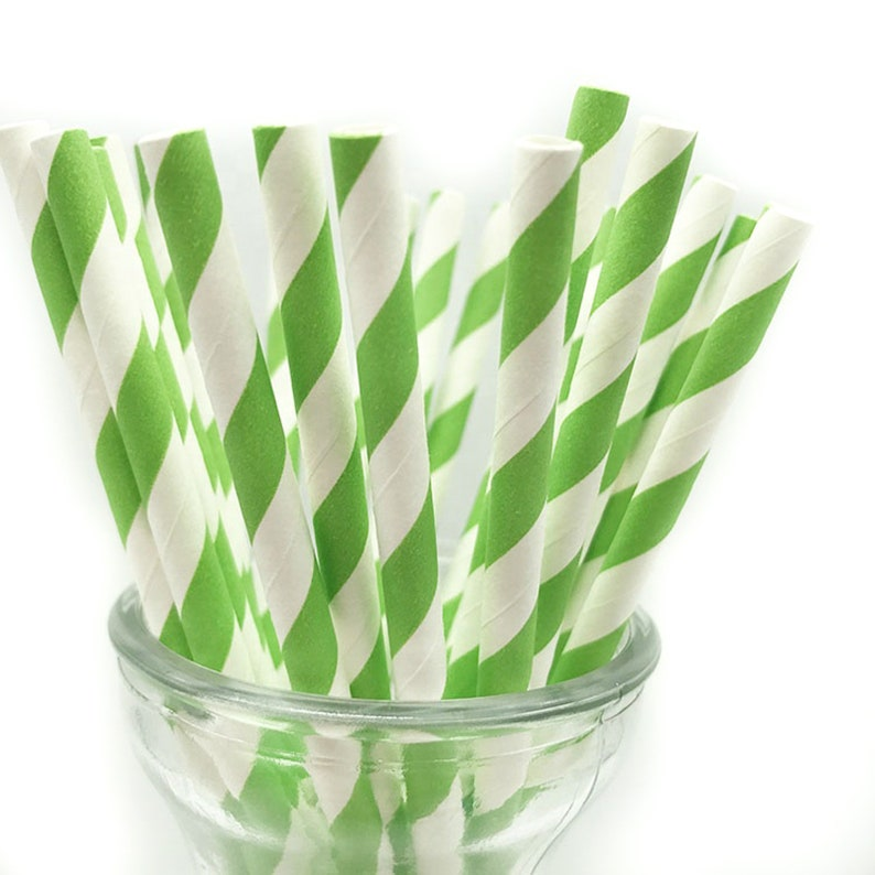 ECO - BIO Yellow Paper Straws for Cocktail Drinking Pack of 50 - 5mm-1