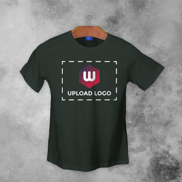 Ruffty Crew Neck Cotton T-shirt for Men Military Green - Custom Logo-2