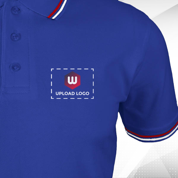 AWG Sport Giza Polo T-shirt for Men Royal Blue – Custom Logo Left Chest & Right Arm-2